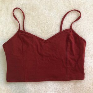 Rust/Dark Red Crop Top Sz S